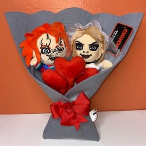 Chucky and Tiffany Plush Valentines Bouquet